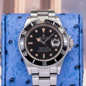 1986 Rolex Submariner Date 16800 Black Tritium Dial Patina Vintage Tool Oyster