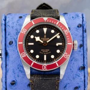TUDOR Heritage Black Bay Smiley 79220R Red Burgundy Bezel Gilt Dial 41mm Rose