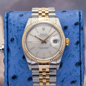 1985 Rolex Datejust 36 16013 Silver Dial Two-Tone Jubilee Gold Fluted Bezel