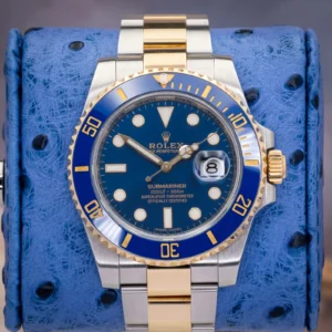 2016 Rolex Submariner Date 116613LB Blue Dial Bezel Two-Tone 40mm 18k Full Set