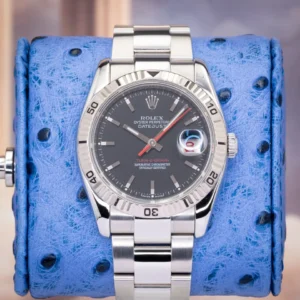 Rolex Datejust Turn-O-Graph 116264 Black Dial Red Hand 36mm Steel Oyster