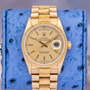 Rolex Day-Date 36 18078 18k Yellow Gold Bark Champagne Dial 1986 President BOX
